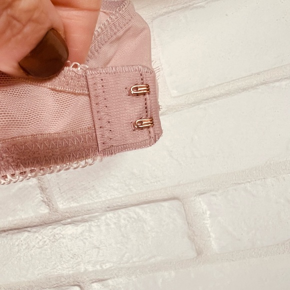 NWT Soma Breathtaking Unlined Sheer Lace Plunge Bra 34 A Adobe Rose Pink  #0222 - Picture 6 of 10